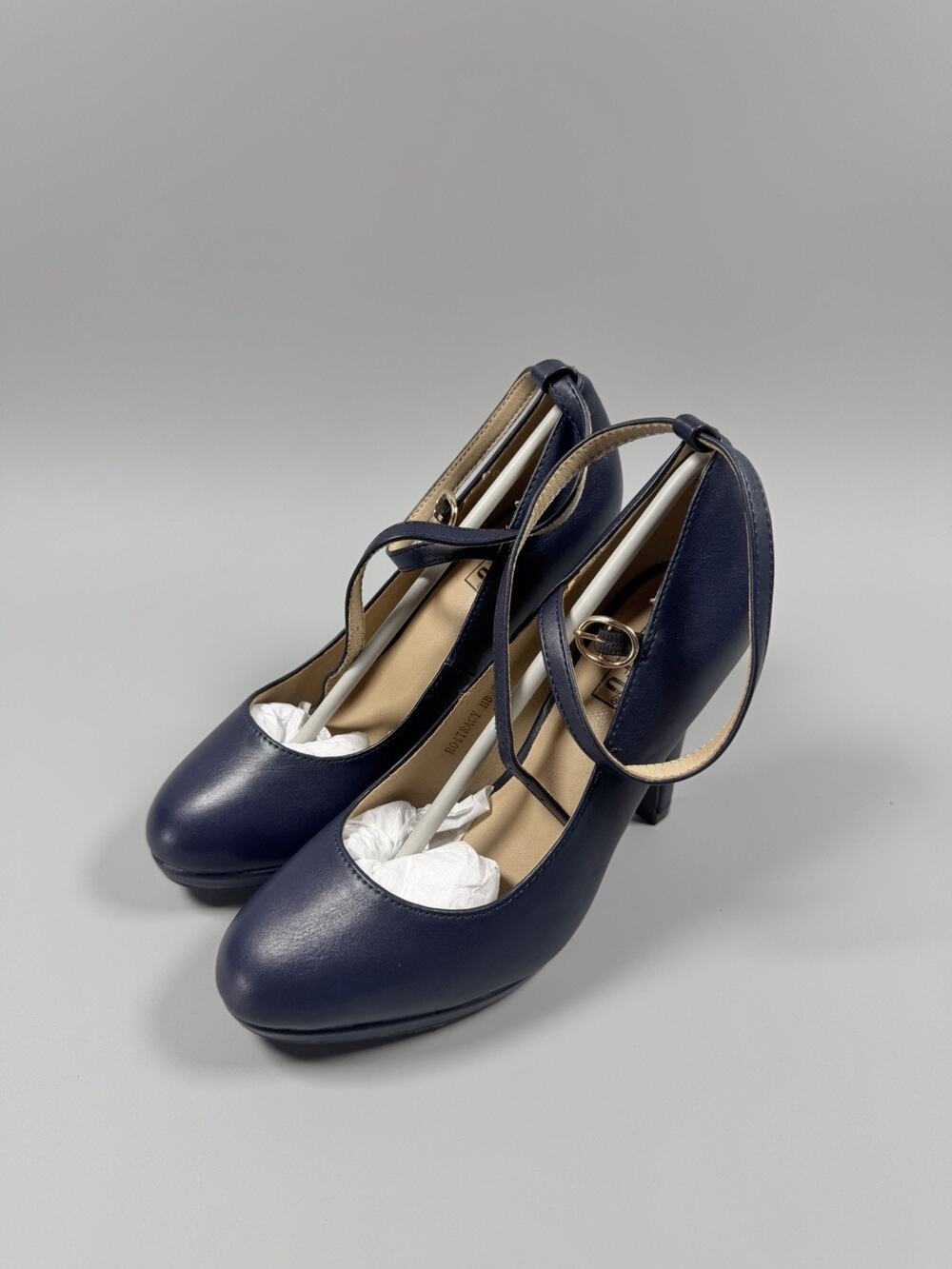 IDIFU Women’s Tracy Platform High Heel Pumps Blue/Navy Size 5.5